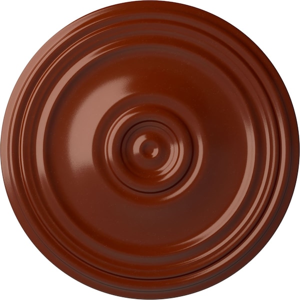 Ekena Millwork Reece Ceiling Medallion (Fits Canopies up to 6 3/4"), Hand-Painted Firebrick, 21"OD x 1 1/4"P CM21REFIF - main